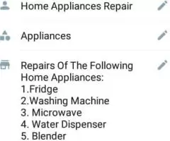 Fridge,washing machine repair