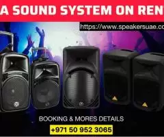 Speaker On Rent | Sound System On Rent | Rent a Speaker in Dubai | Speaker Rental Dubai