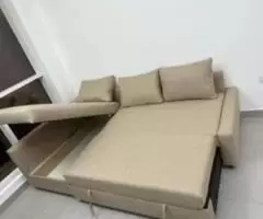 Ikea L shape sofa cum bed for sale