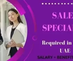 Sales Specialist Required in Dubai